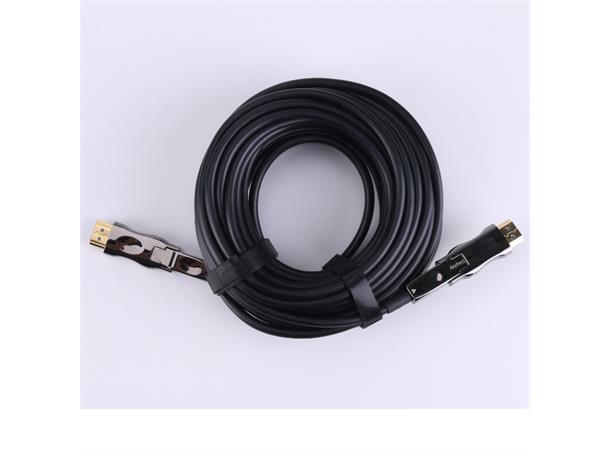 YD Electronics Optisk HDMI 2.1 HDMI-kabel med avtagbar plugg - 12 meter 