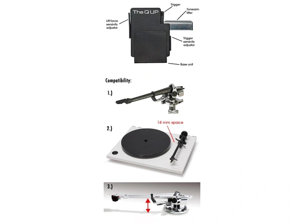 Pro-Ject Q UP tonearm-heis Platespiller tilbehør 
