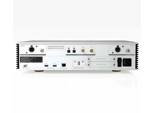 Aurender A20, musikkserver, DAC Streamer/forforsterker, XLR - sølv 