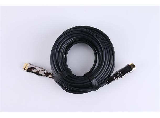 YD Electronics Optisk HDMI 2.0 HDMI-kabel med avtagbar plugg - 40 meter 