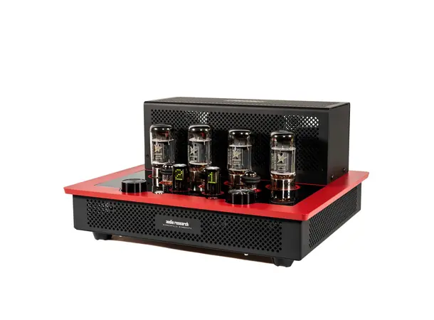 Audio Research I/50 rørforsterker, rød 2x50 watt, 2 par 6550WE, 4 innganger 