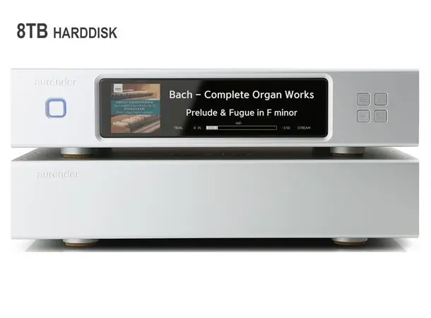 Aurender N30SA, musikkserver Streamer, dobbelt kabinett, 8,8" display 