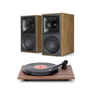 Klipsch The Fives og Rega Planar 1 Stereopakke - Valnøtt