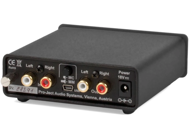 Pro-Ject Phono Box USB - Sort MM/MC RIAA-trinn m/USB-utgang 