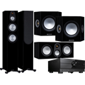Yamaha & Monitor Audio Silver 300 Pakke Sort - Silver 7G-300,C250,FX,Yamaha RXA4