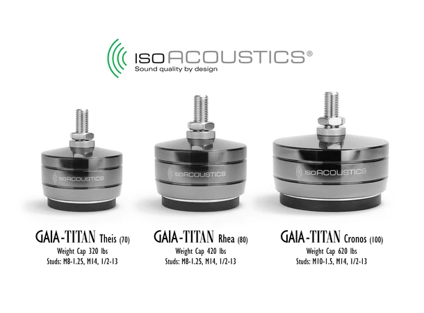 IsoAcoustics Gaia Titan Rhea høyttalerføtter