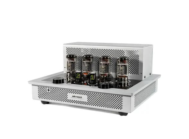 Audio Research I/50 rørforsterker, sølv 2x50 watt, 2 par 6550WE, 4 innganger 
