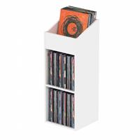 Glorious Record Rack 330 - Hvit Vinylhylle med toppboks