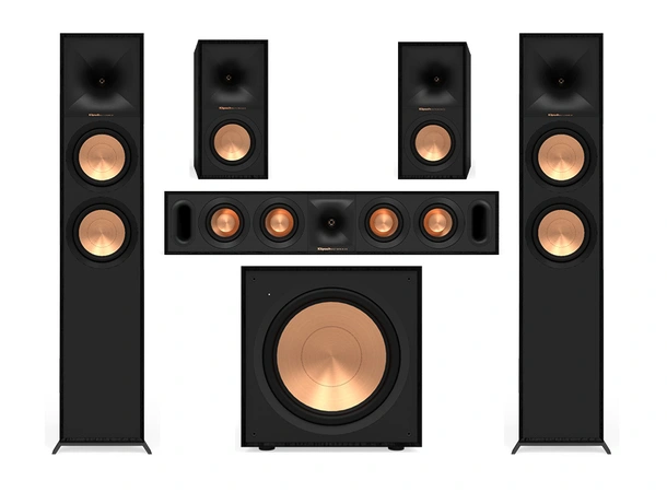Klipsch Reference II R-600F 5.1 Hjemmekinohøyttalere - Sort 