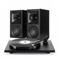 Klipsch The Fives / Rega Planar 1 Aktive høyttalere og platespiller - Sort