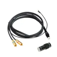 VdH D-501 Silver Hybr.TAC-RCA, 1,0m DIN-RCA tonearmskabel, Cr.Silver