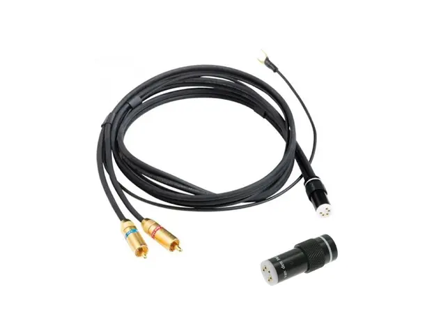 VdH D-501 Silver Hybr.TAC-RCA, 1,0m DIN-RCA tonearmskabel, Cr.Silver 
