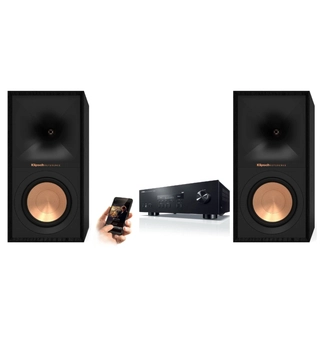 Yamaha R-S202D / Klipsch R-50M Stereoreceiver med stativhøyttalere