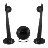 Cabasse Riga 2 Floorstand og Pearl Sub Streaming anlegg - sort med sort stativ