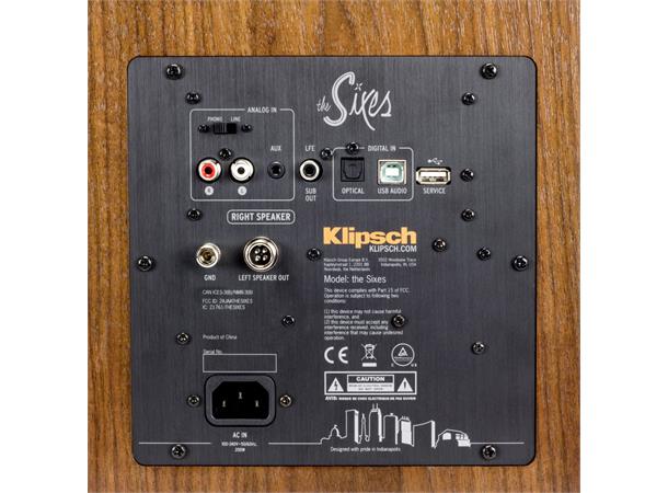 Klipsch The Sixes - Valnøtt Aktive trådløse høyttalere
