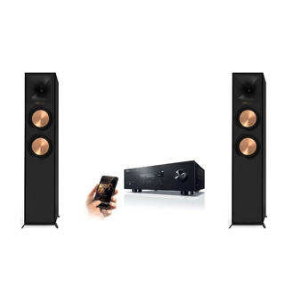 Yamaha R-S202D / Klipsch R-600F Stereoreceiver med gulvhøyttalere