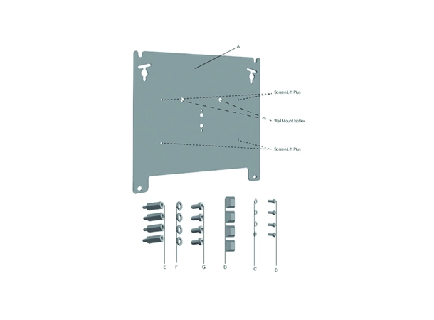 Loewe wall mount slim 432 Veggstativ 43" - 65" 