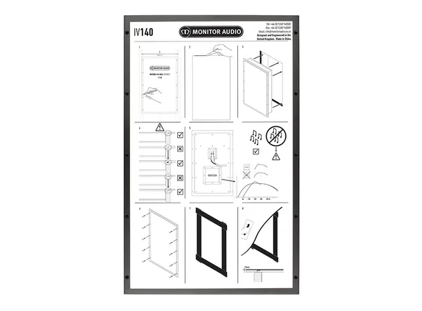 Monitor Audio IV140 - stk Usynlig vegghøyttaler, 9,6 cm dyp 