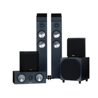 Monitor Audio Bronze 200 pakke Atmos hjemmekino høyttalere - Sort