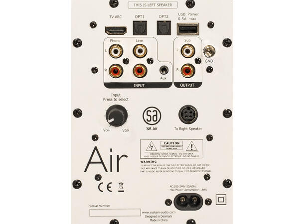 System Audio Air 9 - Sort Aktive trådløse høyttalere