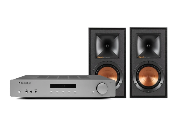 Cambridge Audio AXA35 og Klipsch R-51M Stereoforsterker med stativhøyttalere 