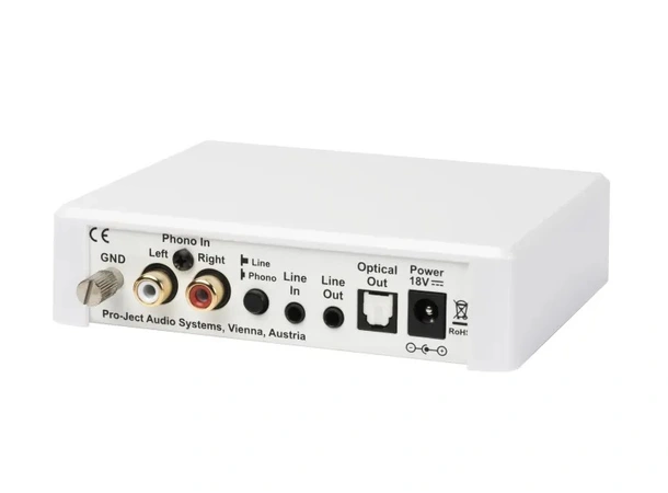 Pro-Ject Optical Box E Phono RIAA-trinn - Hvit 