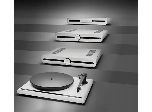 Roksan Attessa Amplifier, sølv 2x80 watt, DAC, MM-phono 