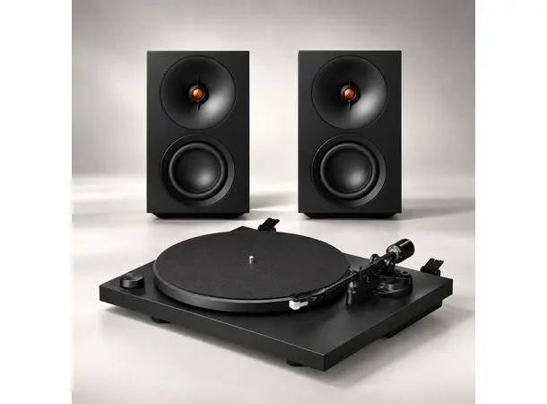 Cambridge Audio L/R S / Spira 1 - Sort Aktive høyttalere og platespiller 