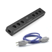 IsoTek V5 Sirius 6-veis - sort Premium strømskinne med filter