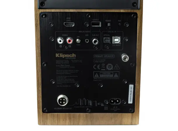 Klipsch The Fives / Pro-Ject Debut E Aktiv høyttaler og platespiller Valnøtt 