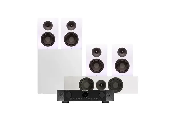 Marantz Cinema 70s / SA Signature 6 5.1 Pakke med receiver og høyttalere - Hvit 