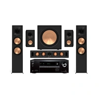 Onkyo NR5100 / Klipsch R-800F 5.1 Pakke med receiver og høyttalere - Sort