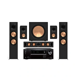Onkyo NR5100 / Klipsch R-800F 5.1 Pakke med receiver og høyttalere - Sort