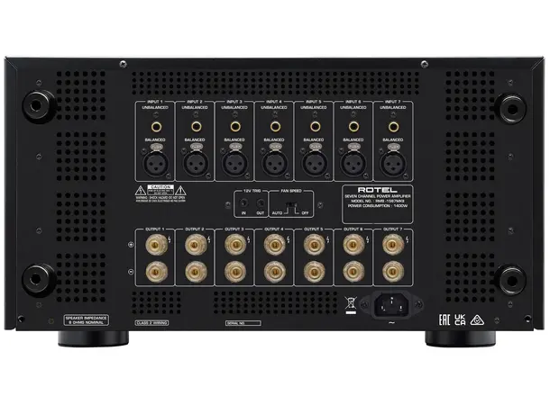 Rotel RMB-1587 MKII - Sølv Effektforsterker 7 kanaler 