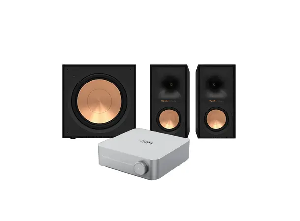 Wiim Amp / Klipsch R-50M / R-121SW Stereopakke med 12" subwoofer 