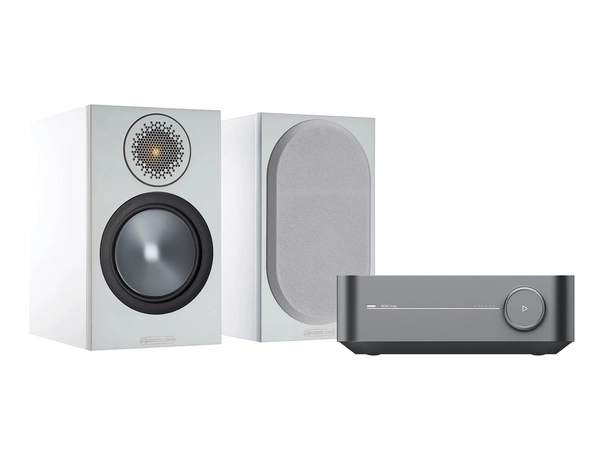 Wiim Amp / Monitor Audio Bronze 50 Stereopakke - Hvit 