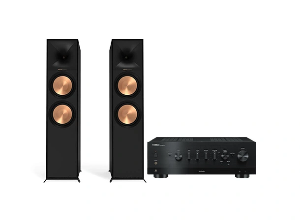 Yamaha R-N800A / Klipsch R-800F Stereopakke - Sort 