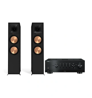 Yamaha R-N800A / Klipsch R-800F Stereopakke - Sort