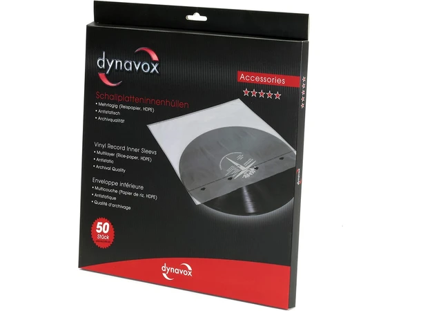 Dynavox LP 12 innercover 50stk Innercover i antistatisk polyther til LP 