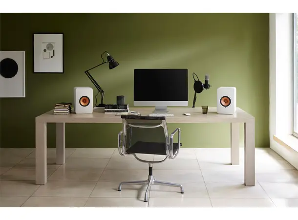 KEF LS50 Wireless II - Mineral white Aktive trådløse høyttalere 