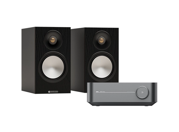 Wiim Amp & Monitor Audio Bronze 50 7G Stereopakke med forsterker og høyttalere 