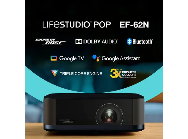 Epson Lifestudio Pop Plus EF-62B 4K UHD projektor med Google TV 