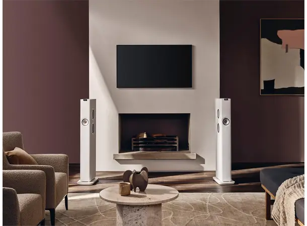 KEF LS60 Wireless - Mineral white Aktive trådløse høyttalere 