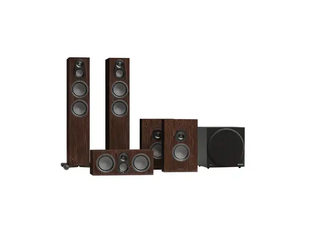 Monitor Audio Silver 300 8G 5.1 Høyttalerpakke for hjemmekino - Valnøtt 