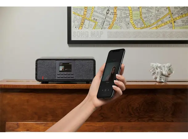 Pinell Supersound 501 - Sort Dab-radio med Bluetooth og Wi-Fi 