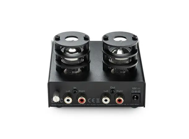 Pro-Ject Tube Box E - Sort Riaa-trinn med rør - MM/MC 