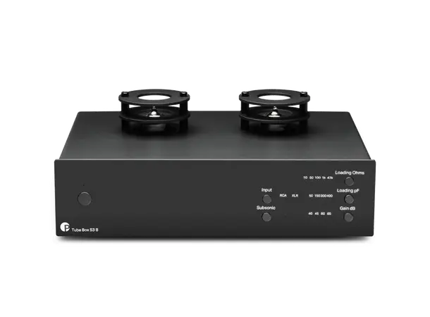 Pro-Ject Tube Box S3 B - Sort Balansert Riaa-trinn med rør - MM/MC 