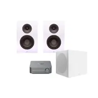 Wiim Amp / SA Signature 6 / SA Sub 8 Stereopakke med subwoofer - Hvit