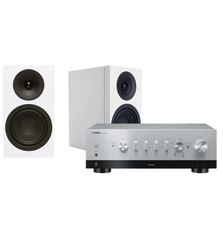 Yamaha R-N800A / SA Signature 5 Stereopakke - Sølv/Hvit