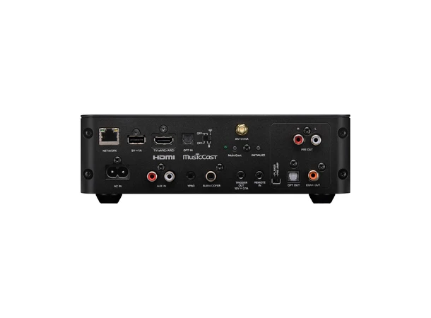 Yamaha WXC-70A - Sort Kompakt streamer og preamp med MusicCast 